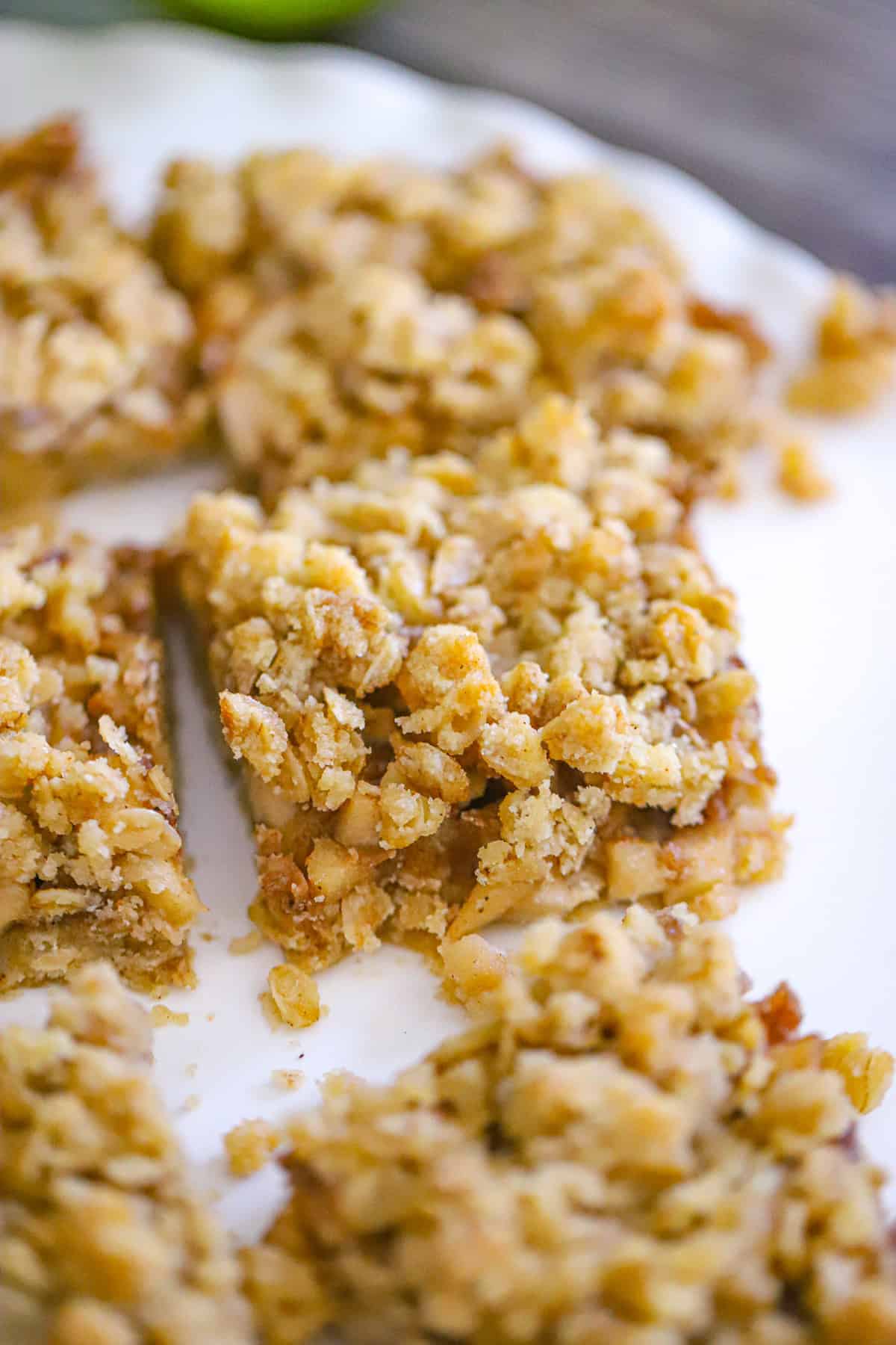 Classic flour and almond flour oat crumble mixtures ready for an 8x8 pan