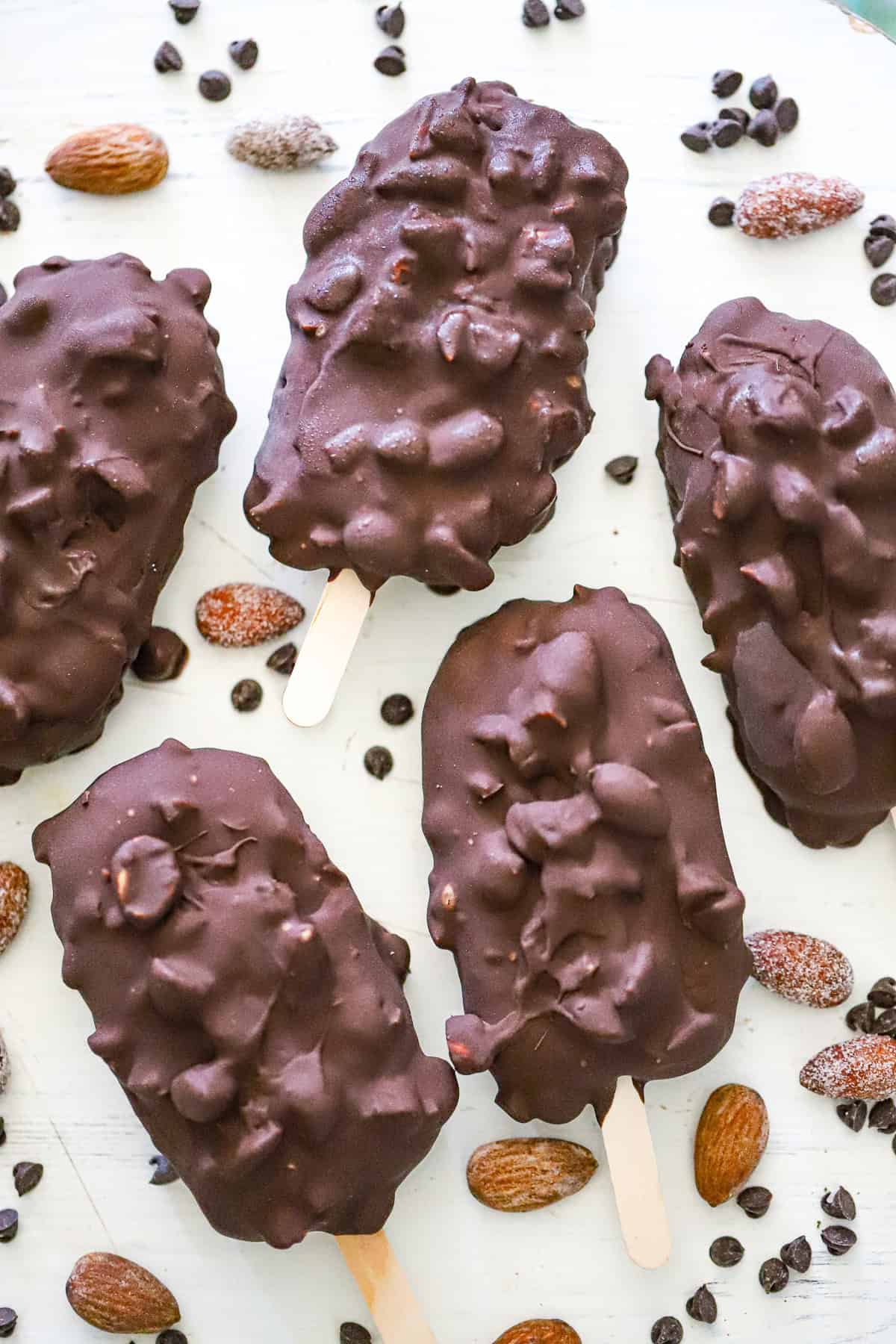 Dark Chocolate Almond Magnum Bars (Yogurt or Cottage Cheese Option)