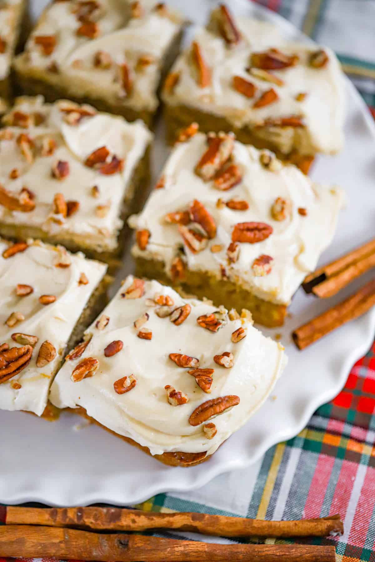 Maple Chai Snack Cake with Silky Caramel Maple Frosting