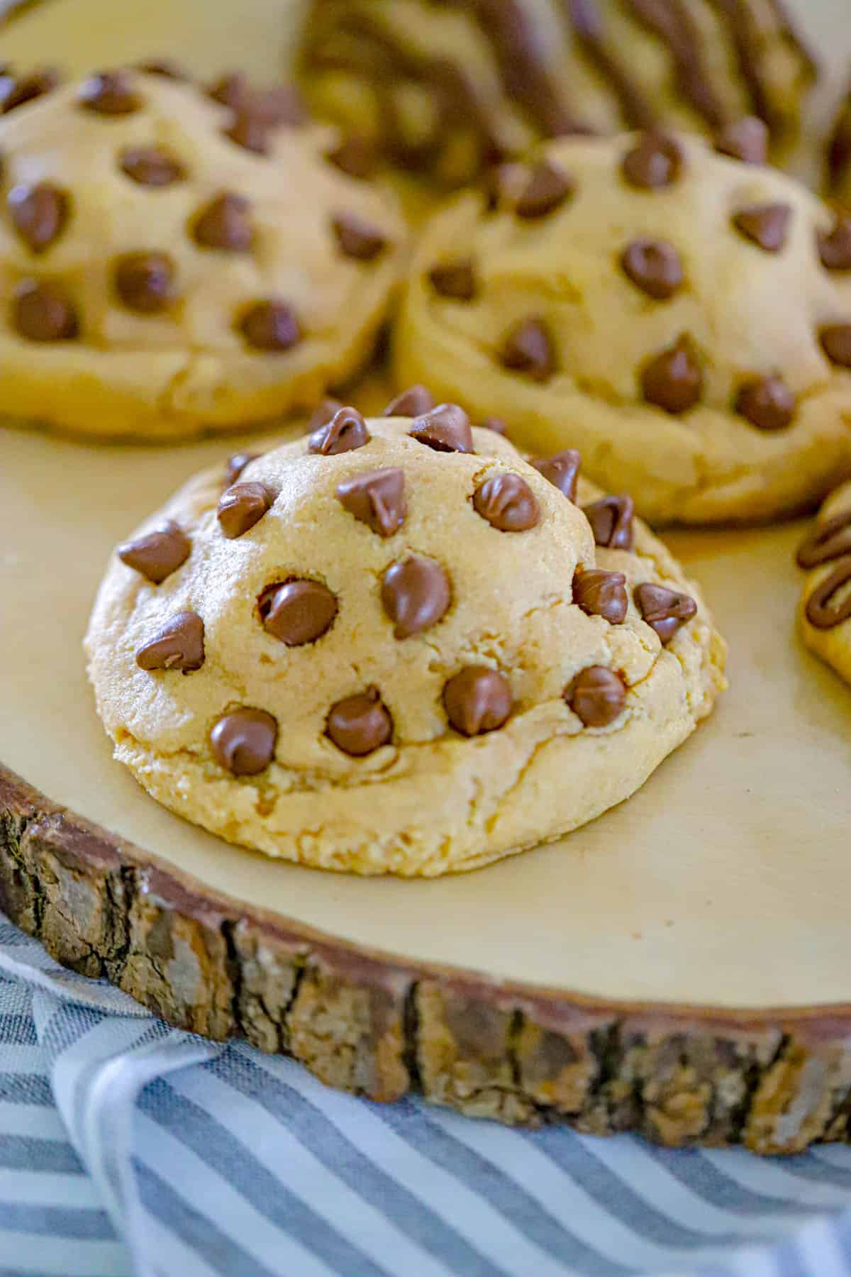 Brownie Stuffed Peanut Butter Cookies ingredients with brownie and peanut butter dough