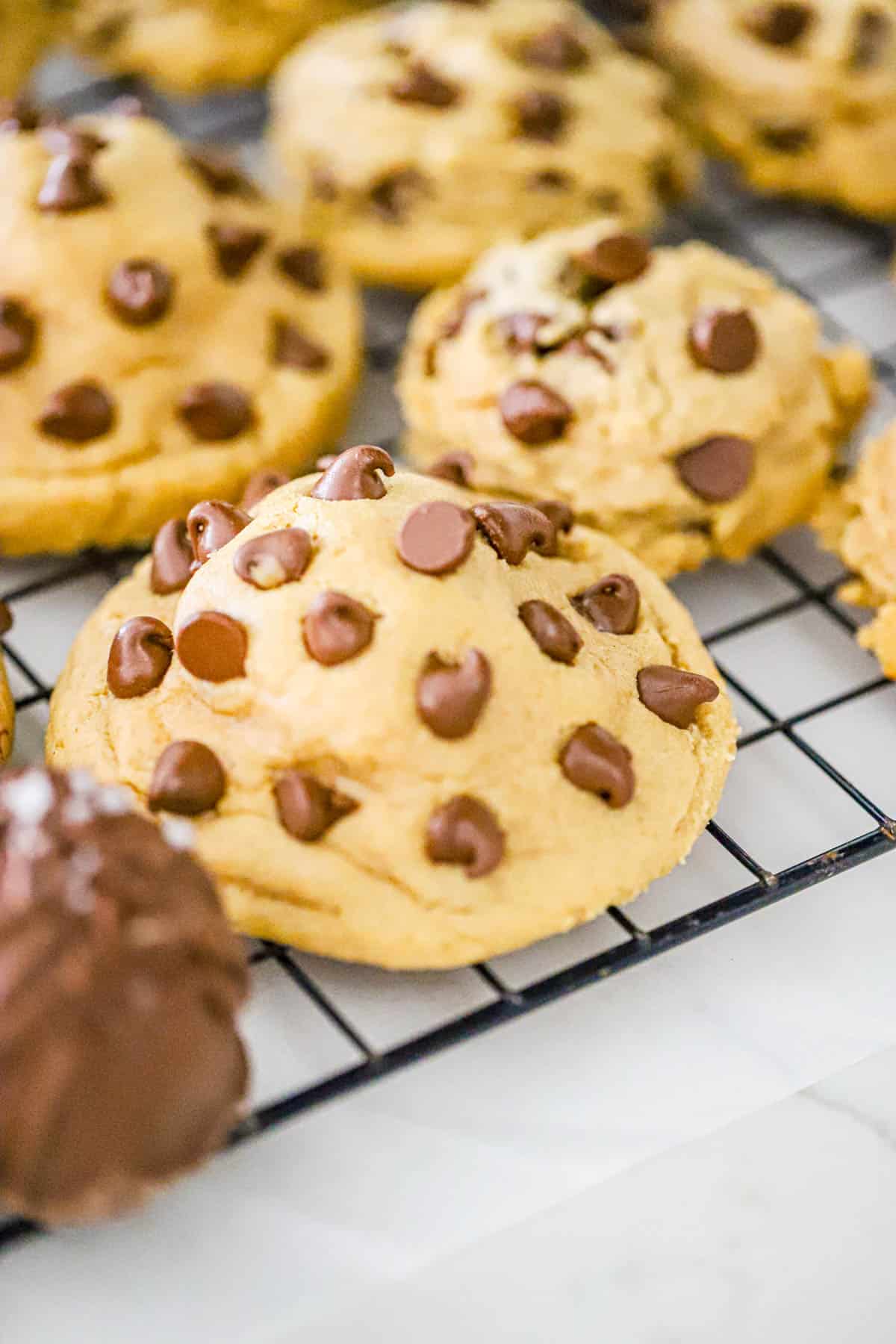 Bakery Style Brownie Stuffed Peanut Butter Cookies (Thick, Soft & Fudgy!)