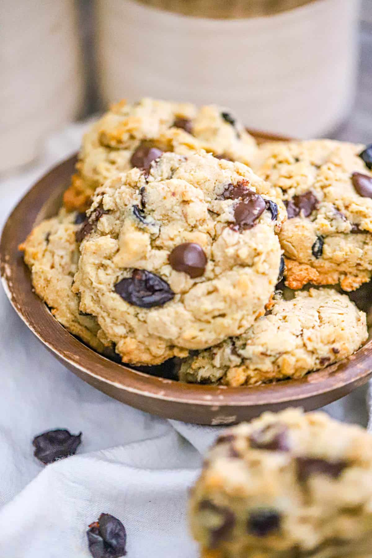 Brown Butter Cherry Oatmeal Cookies