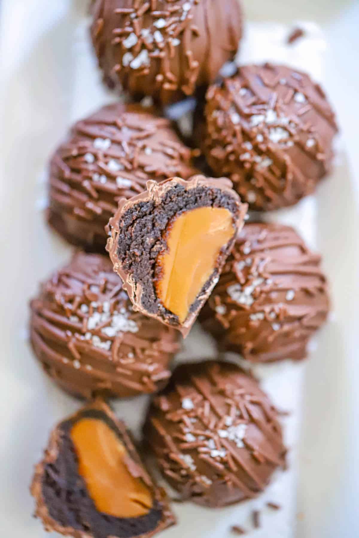 Small‑Batch Gourmet Caramel Stuffed Brownie Truffles (Makes 6)