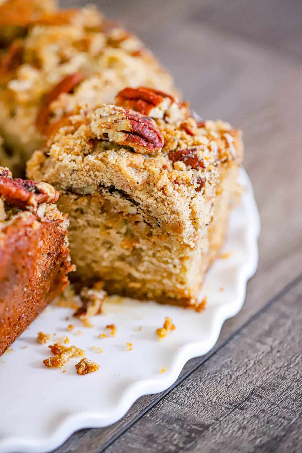 Salted Brown Butter Caramel Pecan Coffee Cake